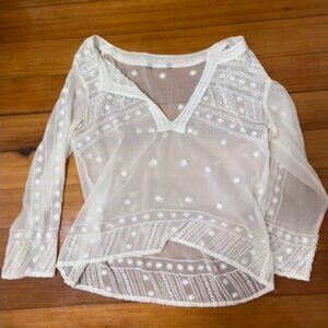 Black Sheer Blouse and White Sheer Blouse